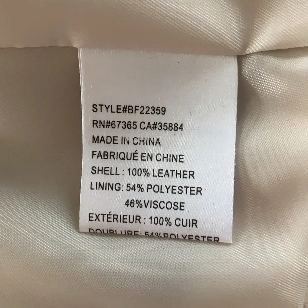 BB Dakota Kenrick Leather Draped Front Jacket - Picture 12 of 13